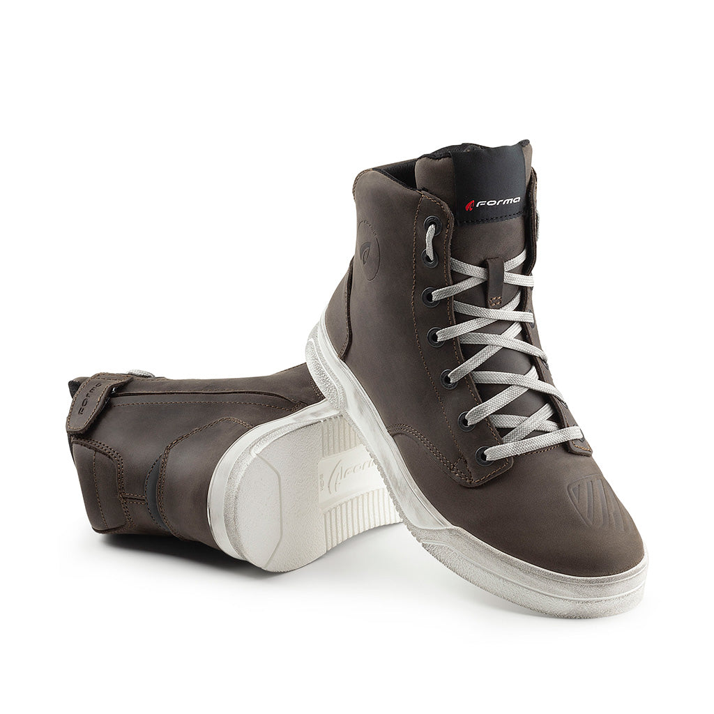 Forma city dry motorcycle boots footwear urban city street waterproof brown lightweight riding shoes
