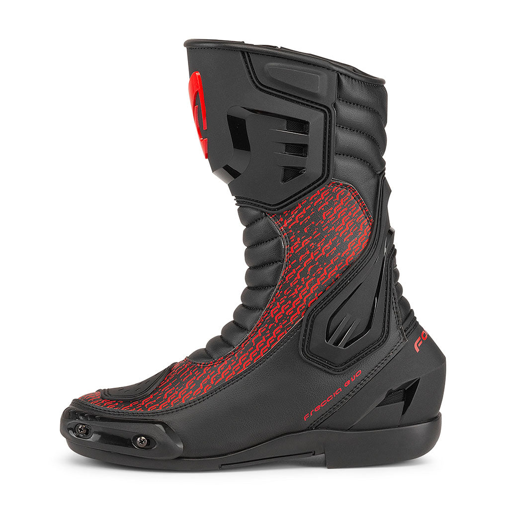 Forma motorcycle boots freccia evo red main global customer service warranty new products factory racing riding gear tech summer alpine