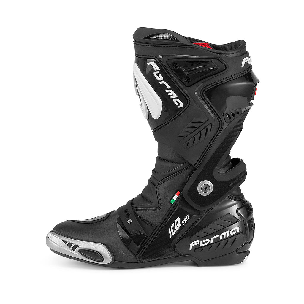 Forma ice pro boots motorcycle racing black footwear motogp gear tech track street road alpine home main support