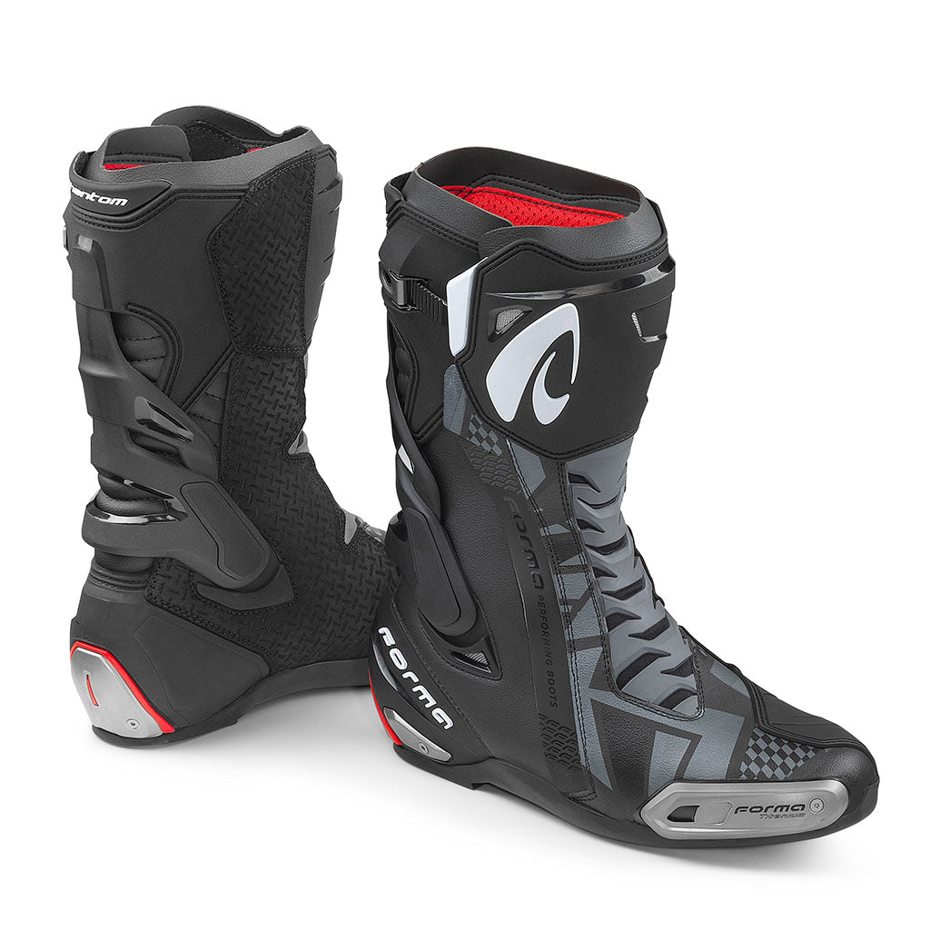 Forma phanton racing boots black footwear superbikes motogp gear tech track street road alpine home main support