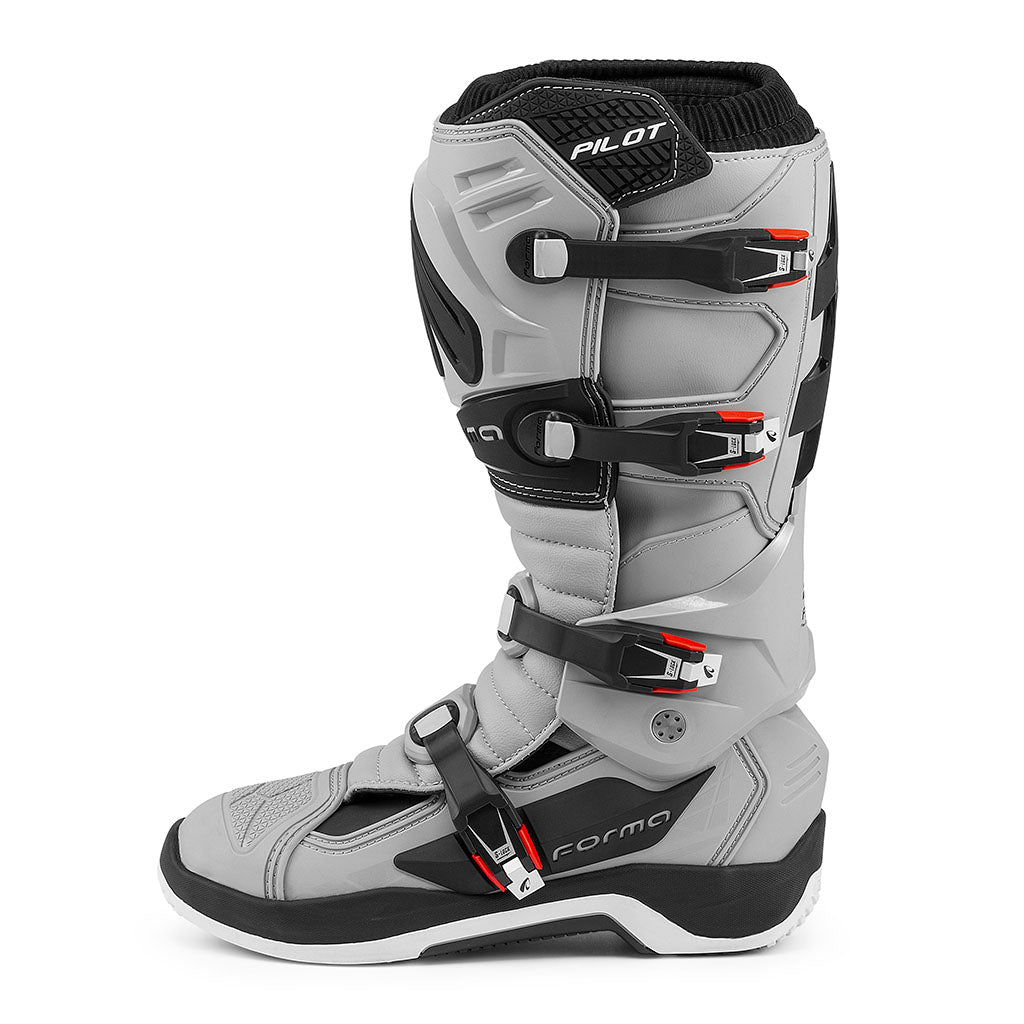 forma pilot motorcycle boots motocross racing mx enduro footwear grey gray riding offroad tech best alpine home main support usa