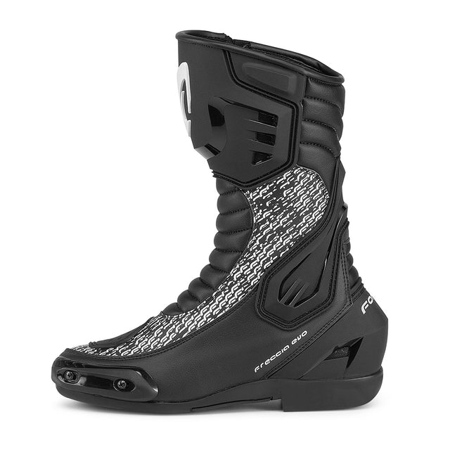 Forma motorcycle boots freccia evo white black main global customer service warranty new products factory racing riding gear tech summer alpine