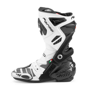 Forma ice pro boots motorcycle flow racing white black footwear best motoamerica motogp gear tech track street road alpine home main support 