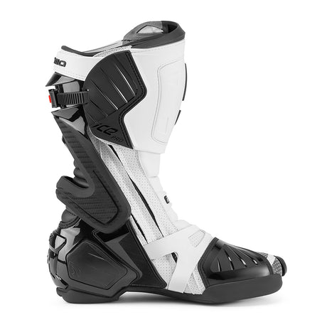 Forma ice pro boots motorcycle flow racing white black footwear motoamerica motogp gear tech track street road alpine home main support 