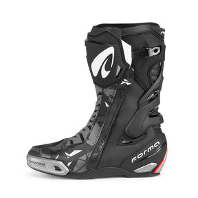 Forma phantom boots flow motorcycle  black footwear motoamerica motogp gear tech track street road alpine home main support 
