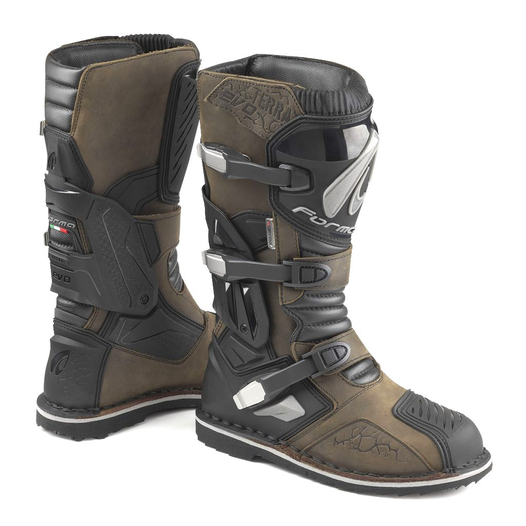 motorcycle boots | Forma Terra Evo brown adventure adv dual road